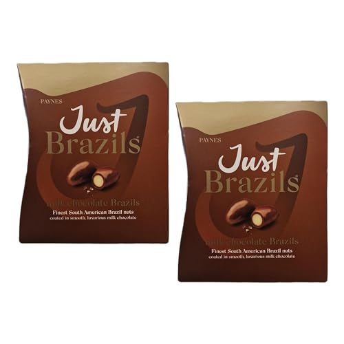 Paynes Just Brazils Milchschokolade Brasilien Nüsse Box | Schokoladengeschenke | Weihnachtspralinen | Weihnachtsstrumpffüller für Männer und Frauen | geeignet für Vegetarier | 150 g Paynes Just Brazils Milchschokolade Brasilien Nüsse Box | Schokoladengeschenke | Weihnachtspralinen | Weihnachtsstrumpffüller für Männer und Frauen | geeignet für Vegetarier | 150 g von Bella & Co.