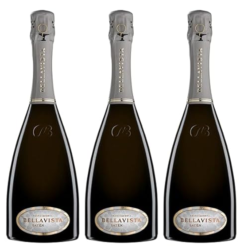 3x 0,75l - 2020er - Bellavista - Satèn - Brut - Franciacorta D.O.C.G. - Lombardei - Italien - Schaumwein brut von BELLAVISTA