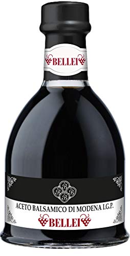 Bellei Aceto Balsamico di Modena I.G.P - 6 Jahre gereift (Black) - (250 ml) Glasflasche von Zeus Party