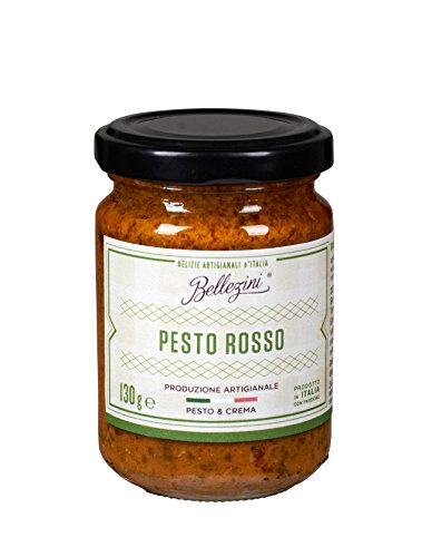 Bellezini Pesto Rosso - klassisches italienisches Tomatenpesto mit feinem Olivenöl, 2er Pack (2 x 130 g) von Bellezini