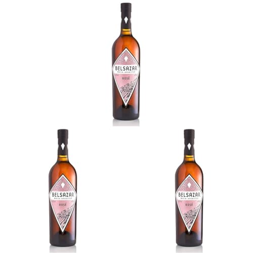 Belsazar Rose, Wein-Aperitif, vom Berliner Lebensgefühl inspiriert, gefertigt im Schwarzwald, ideal als Sommergetränk im Rose und Tonic, 14,5 Prozent vol, 750ml Einzelflasche (Packung mit 3) von Belsazar
