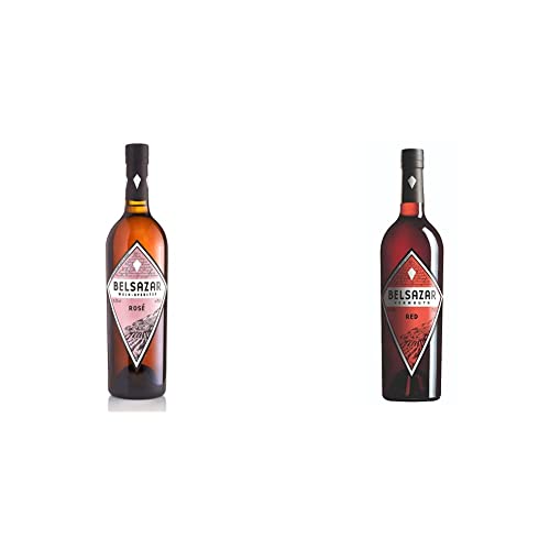 Belsazar Rosé, Wein-Aperitif, vom Berliner Lebensgefühl inspiriert, gefertigt im Schwarzwald, ideal als Sommergetränk im Rosé & Tonic, 14,5% vol, 750ml Einzelflasche & Vermouth Red Wermut (1 X 0.75 L) von Belsazar