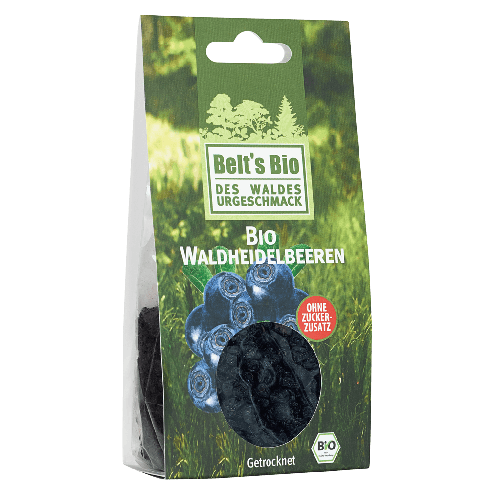 Bio Waldheidelbeeren, getrocknet Bio Waldheidelbeeren, getrocknet von Belt's Bioprodukte