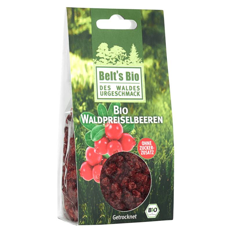 Bio Waldpreiselbeeren, getrocknet von Belt's Bioprodukte