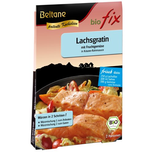 Beltane biofix Lachsgratin - 2 Portionen, 2er Pack (2 x 17,7 g) - Bio von Beltane