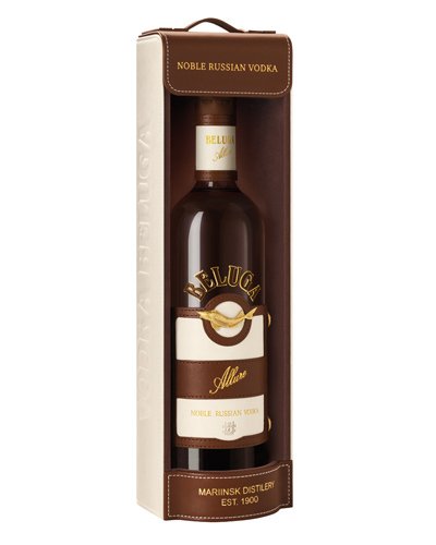 "Beluga Allure" Russische Föderationn Vodka 40% vol. im Lederbehälter, 1 KARTON: 6 Flaschen je 0,7L "Beluga Allure" Russische Föderationn Vodka 40% vol. im Lederbehälter, 1 KARTON: 6 Flaschen je 0,7L von Beluga