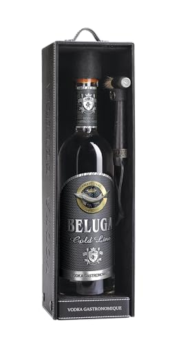 Beluga Gold Line Vodka Montenegro 40% Vol. 0,7l in Geschenkbox in Lederoptik mit Pinsel von Beluga