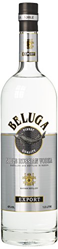 Beluga Noble Vodka 1 Liter Flasche 40% Alk., Premium Wodka aus Sibirien, reiner und weicher Geschmack von Beluga