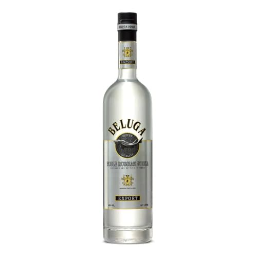 Beluga Noble Vodka 1 Liter Flasche 40% Alk., Premium Wodka aus Sibirien, reiner und weicher Geschmack | 1l (1er Pack) von Beluga