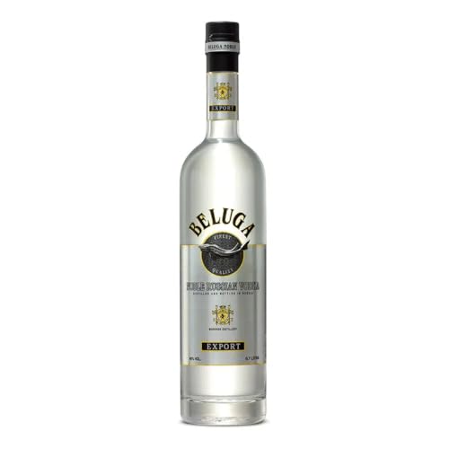 Beluga Noble Vodka 1 Liter Flasche 40% Alk., Premium Wodka aus Sibirien, reiner und weicher Geschmack von Beluga