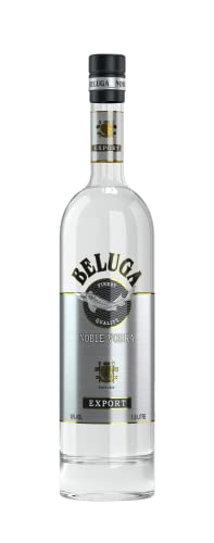 Beluga Noble Vodka 1 KARTON: 6 Flaschen je 1 Liter 40% Alk., Premium Wodka aus Sibirien, reiner und weicher Geschmack von Beluga