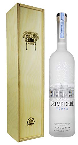 Belvedere Wodka 3,0l in Premium-Rum Holzbox - Premium Vodka aus Polen von BELVEDERE