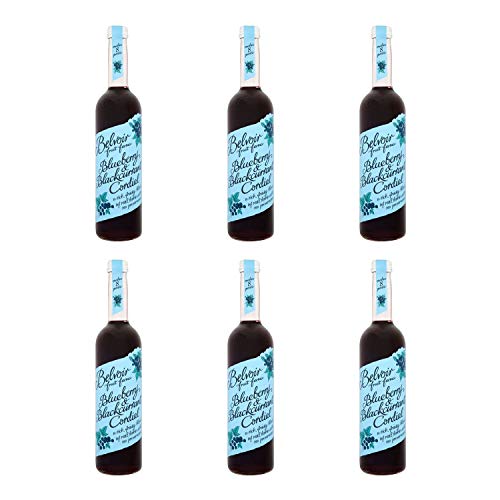 Belvoir Blueberry & Blackcurrant Cordial (500 ml) - Packung mit 6 von Belvoir
