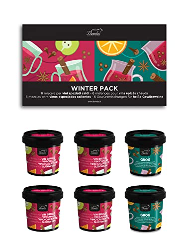 Würzige Weine – Winter Pack – 6 Gewürzmischungen für heiße Gewürzweine – Glühwein, Grog – Tolle Geschenkidee für Sie und Ihn zum Geburtstag, Jahrestag oder Dinner-Einladung Würzige Weine – Winter Pack – 6 Gewürzmischungen für heiße Gewürzweine – Glühwein, Grog – Tolle Geschenkidee für Sie und Ihn zum Geburtstag, Jahrestag oder Dinner-Einladung von Bembo Qualità d'Autore