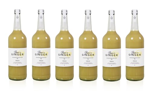 Ben's GINGER: Bio Ingwerkonzentrat 1000ml | von Hand gepresst, mit Liebe aus München | täglicher Booster, Ingwer Shot für Tee, Cocktails, Gerichte (6) von Ben's GINGER