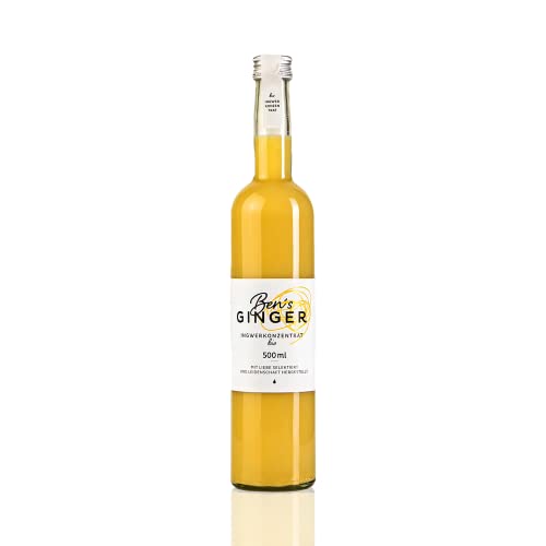 Ben’s Ginger Bio Ingwerkonzentrat – täglicher Booster, Ingwer Shot für Tee, Cocktails, Gerichte - 500ml von Ben's Ginger