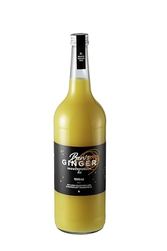 Ben's Ginger Bio Ingwerpunsch (8% alc.) - München Handgefertigt, Bio-zertifiziert, Alkoholisches Getränk, Winterpunsch, Ingwerwein, Ohne Zusatzstoffe, Bio-Qualität - 1 Liter von Ben's Ginger