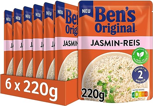 Ben's Original Express Reis Jasmin, 6 Packungen (6 x 220g) von Ben's Original
