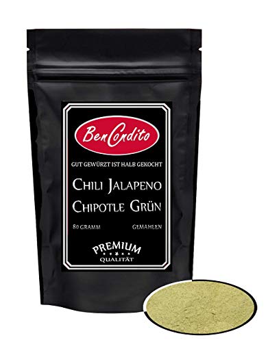 BenCondito - Grünes geräucherte scharfes Jalapeno Chilipulver (Chipotle) 500 Gramm von BenCondito