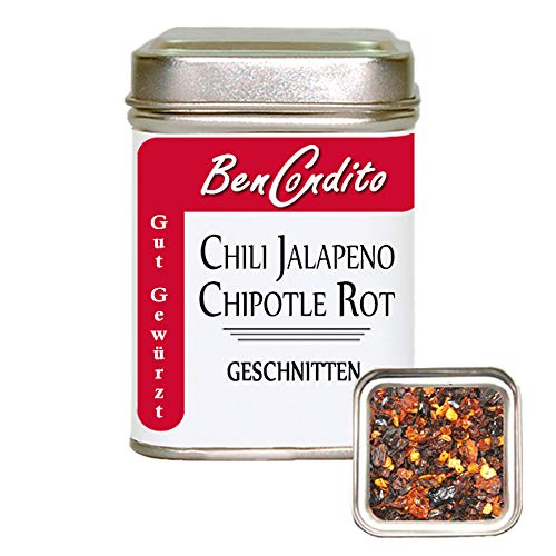 BenCondito I Rote scharfes Jalapeno Chili (Chipotle) - grob geschnittene Jalapeno Chili 70 Gr. Dose von BenCondito