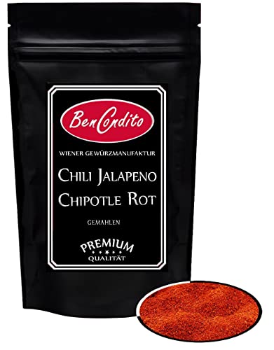 BenCondito I Rotes geräucherte scharfes Jalapeno Chilipulver (Chipotle) 160g Nachfüllung von Bencondito