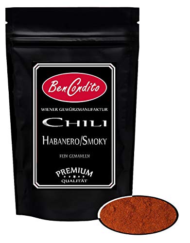 BenCondito I Smoky Habanero Chili - geräucherten Paprikapulver mit sehr scharfes Habanero Chilipulver 500g Aromabeutel von BenCondito