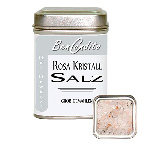 BenCondito -grob gemahlenes Rosa Steinsalz aus Punjab (bekannt als Himalaya Salz) für Salzmühle 180 Gramm von BenCondito