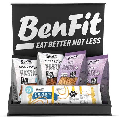 BENFIT High Protein Low Carb und Keto Kennenlernpaket - 6 Nudelpackungen - Proteinreiche Eiweiß Pasta, langanhaltend sättigend & kohlenhydratreduziert, Nudeln made in Italy, bis zu 18 Monate haltbar BENFIT High Protein Low Carb und Keto Kennenlernpaket - 6 Nudelpackungen - Proteinreiche Eiweiß Pasta, langanhaltend sättigend & kohlenhydratreduziert, Nudeln made in Italy, bis zu 18 Monate haltbar von BenFit Nutrition