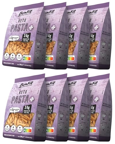 BENFIT Keto High Protein Nudeln Mix Paket - 8 x 200g Penne und Fusilli - Low Carb Proteinreiche Eiweiß Pasta, langanhaltend sättigend & kalorienreduziert, 36 g Protein pro 100 g BENFIT Keto High Protein Nudeln Mix Paket - 8 x 200g Penne und Fusilli - Low Carb Proteinreiche Eiweiß Pasta, langanhaltend sättigend & kalorienreduziert, 36 g Protein pro 100 g von BenFit Nutrition
