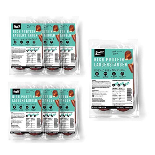 BenFit High Protein Laugenstangen glutenfrei | 14 Stück | fettarmes, kalorienreduziertes Eiweißbrot | ideal für eine eiweißreiche und glutenfreie Ernährung BenFit High Protein Laugenstangen glutenfrei | 14 Stück | fettarmes, kalorienreduziertes Eiweißbrot | ideal für eine eiweißreiche und glutenfreie Ernährung von BenFit Nutrition