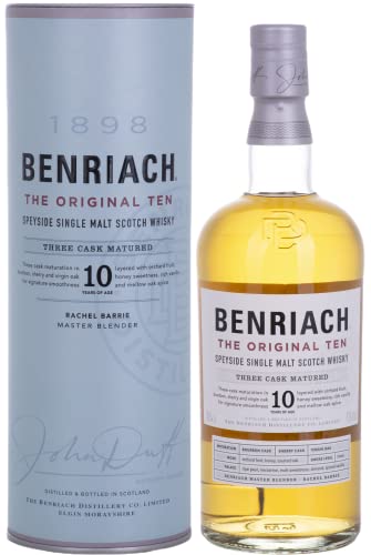 BenRiach THE ORIGINAL TEN Single Malt Three Cask Matured 43%, Volume - 0.7 l in Geschenkbox von BenRiach