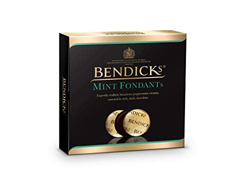 BENDICKS MINT FONDANTS I 180g Pfefferminz-Pralinen I Zartbitterschokolade mit Pfefferminzfondantfüllung I Pfefferminztaler I Reines Pfefferminzöl in einem weichen Fondantkern (1) von Bendicks