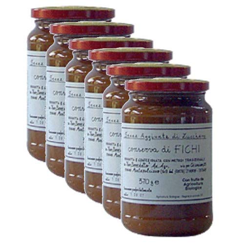 Bio zuckerfreie Feigenmarmelade aus San Benedetto - Italienisches Handwerksprodukt (6 Gläser 380 Gramm) von Benedetto
