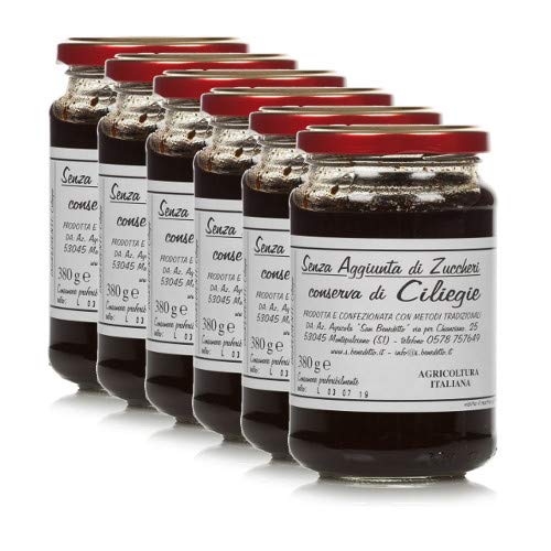 Montepulciano Kirschkonservierung ohne Zuckerzusatz 6 Gläser 380 Gramm Montepulciano Kirschkonservierung ohne Zuckerzusatz 6 Gläser 380 Gramm von Benedetto