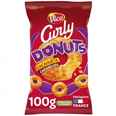 Curly Donuts Erdnuss, 100 g, 4 Stück von Benedicta