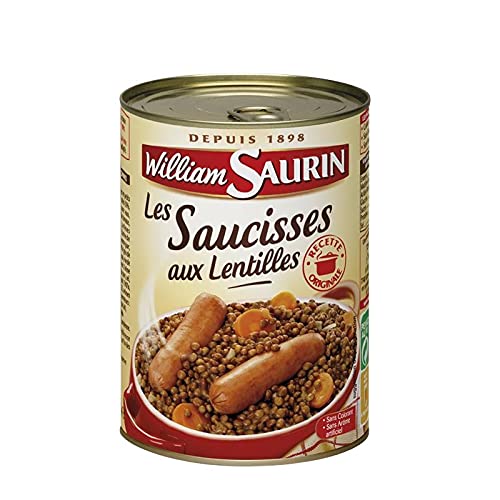 William Saurin - Würste Linsen 420G - Lot De 4 - Preis pro Los - Schnelle Lieferung von Benedicta