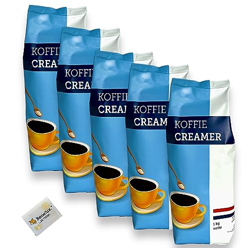 Benefux. Koffie Creamer Kaffeeweißer aus Holland Sparpaket 5x 1kg + Benefux. Erfrischungstuch von Benefux.