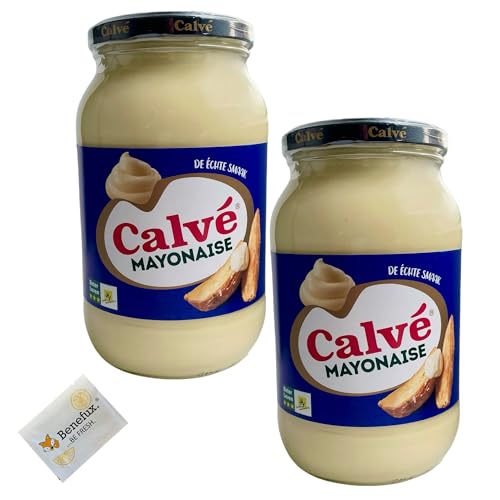 Calvé Mayonnaise Holland 2x 650ml + Benefux. Erfrischungstuch von Benefux.