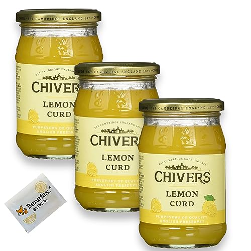 Chivers Lemon Curd Sparpackung 3x 320g + Benefux. Erfrischungstuch von Benefux.