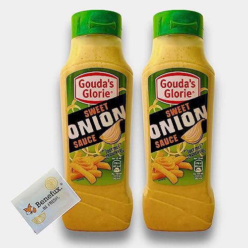 Gouda's Glorie Sweet Onion Sauce Sparpaket 2x 550ml + Benefux. Erfrischungstuch von Benefux.