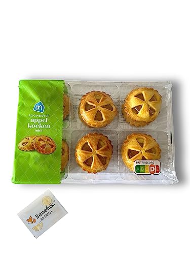 Holland Appelkoeken 12 Mini Butterkuchen mit Apfel 360g + Benefux. Erfrischungstuch von Benefux.