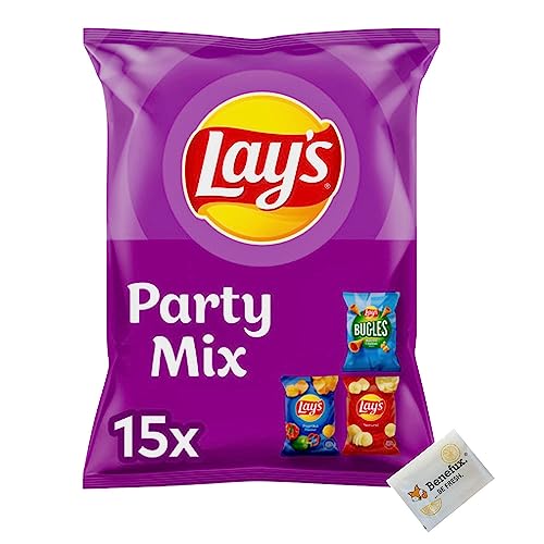 Lay's Party Mix 15 Mini Chips Beutel + Benefux. Erfrischungstuch 413 g von Benefux.