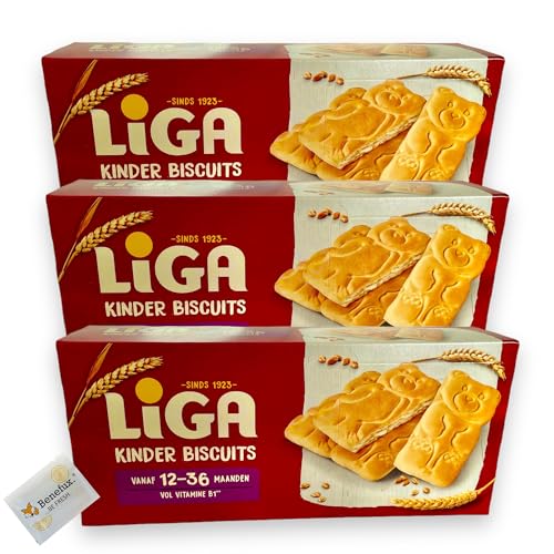 Liga Kinder Biscuits 12-36 Monate Multipack 3x 175g + Benefux. Erfrischungstuch von Benefux.