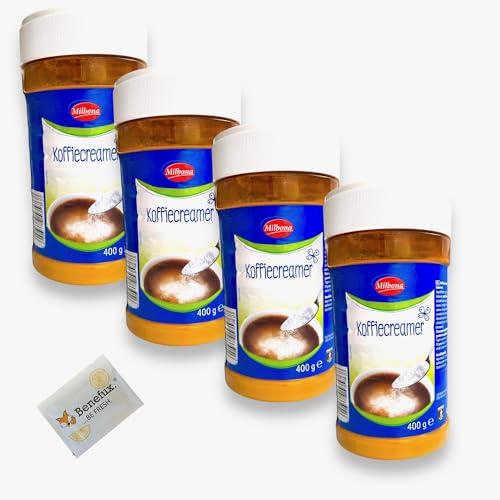 Milbona Holland Kaffeeweißer Multipack 4x 400g + Benefux. Erfrischungstuch von Benefux.
