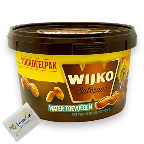 Wijko konzentrierte Satesauce Holland Pindasaus 1kg + Benefux. Erfrischungstuch von Benefux.