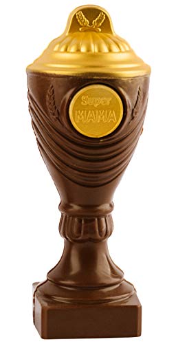 Pokal aus Schokolade "Super Mama" - 22cm Schokoladenpokal aus Vollmilchschokolade - Deutsche Handarbeit ideal als Geschenk - 200g Pokal aus Schokolade "Super Mama" - 22cm Schokoladenpokal aus Vollmilchschokolade - Deutsche Handarbeit ideal als Geschenk - 200g von Bengelmann