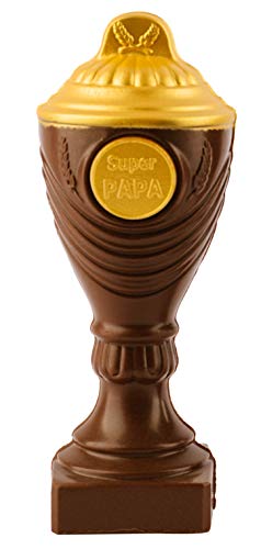 Pokal aus Schokolade "Super Papa" - 22cm Schokoladenpokal aus Vollmilchschokolade - Deutsche Handarbeit ideal als Geschenk - 200g Pokal aus Schokolade "Super Papa" - 22cm Schokoladenpokal aus Vollmilchschokolade - Deutsche Handarbeit ideal als Geschenk - 200g von Bengelmann