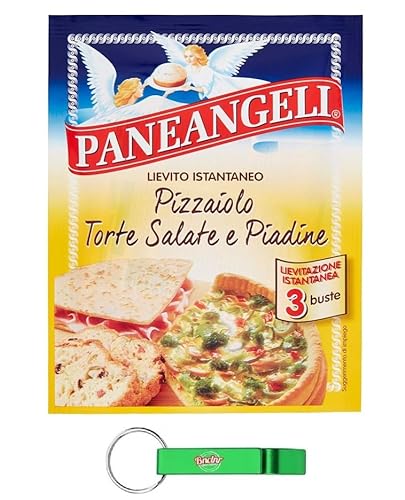 10x Paneangeli Lievito Pizzaiolo,Instanthefe Hefe zur Zubereitung köstlicher herzhafter Gerichte - 3 Beutel à 15g + Beni Culinari Kostenloser Schlüsselanhänger von Beni Culinari