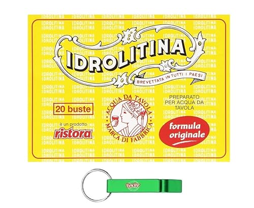 10x Ristora Idrolitina Preparato per Acqua da Tavola, Zubereitung für Tafelwasser, 20 Beutel + Beni Culinari Kostenloser Schlüsselanhänger von Beni Culinari