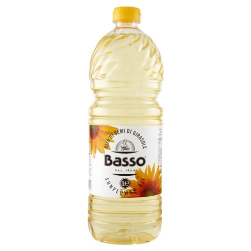 12er-Pack Basso Sonnenblumenöl,Olio di Semi di Girasole Speiseöl 1Lt PET + Beni Culinari Kostenloser Schlüsselanhänger von Beni Culinari